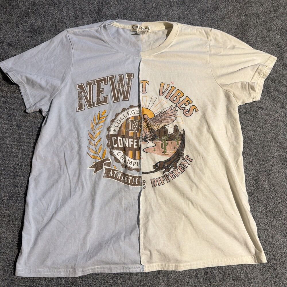 Cut & Paste Shirt Womens XX-Large White Short Sleeve Pullover Casual